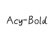 Acy手写体 Bold