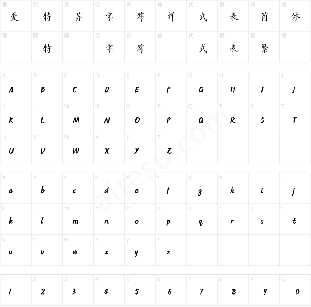 方正字迹-云方楷体 简