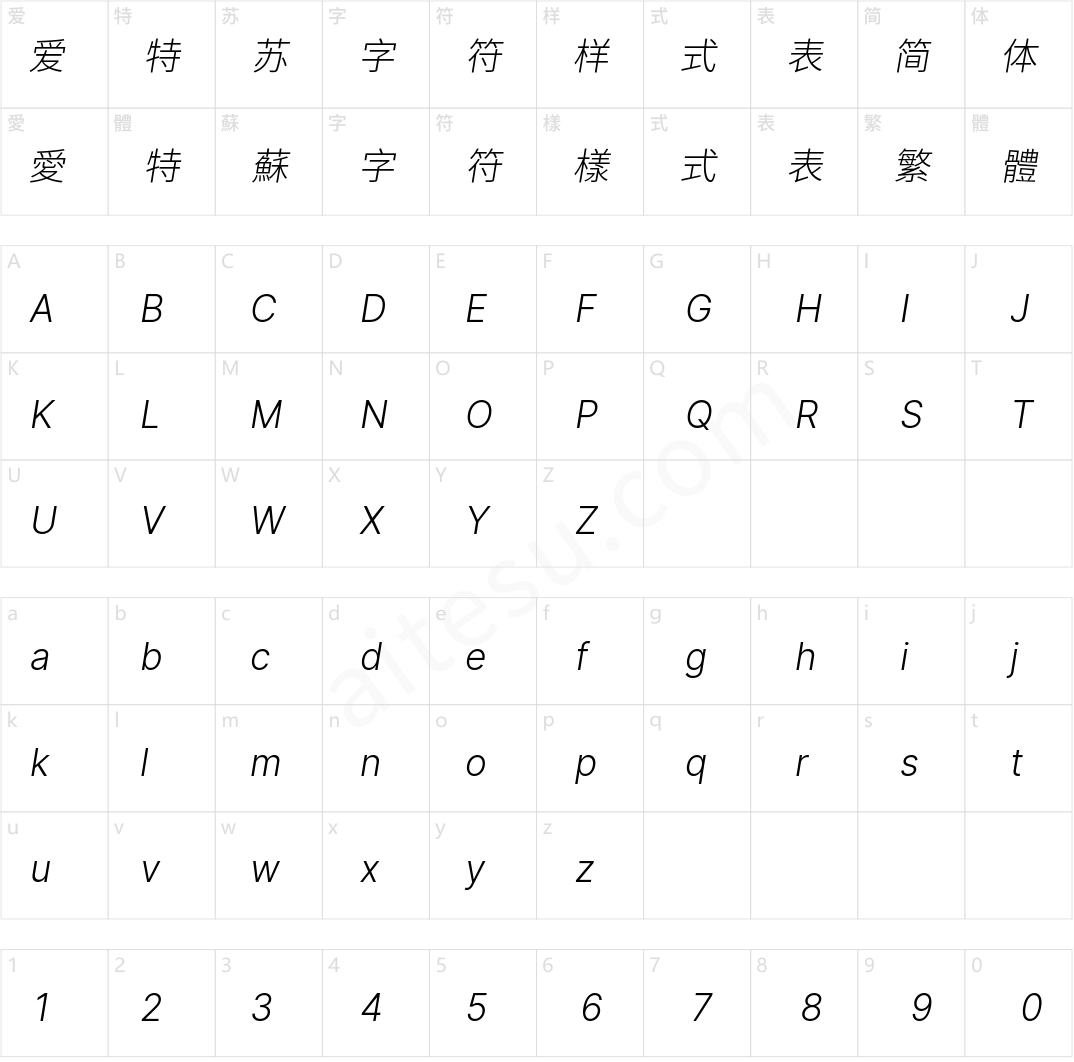 更纱黑体 SC Light