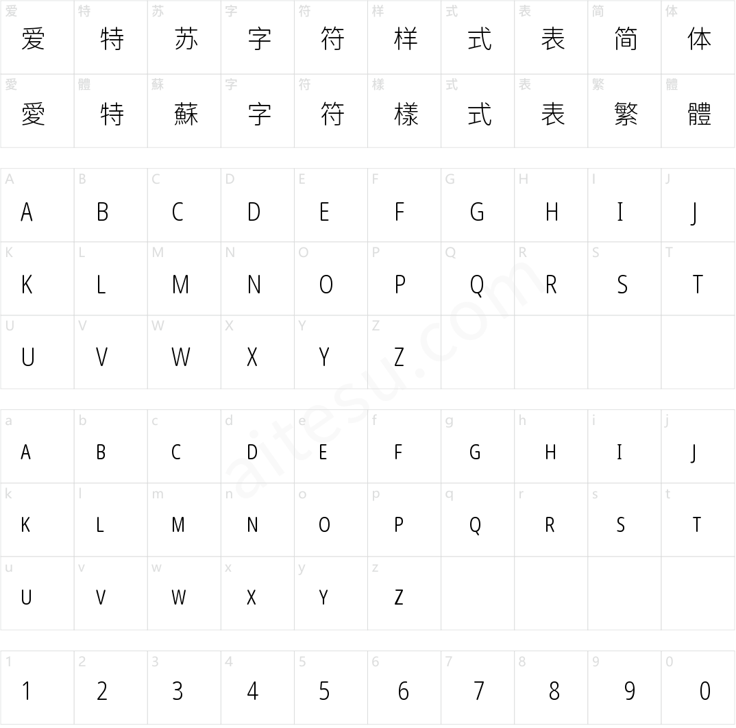 有愛圓體 CN SC Cn Lt