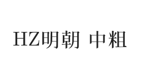 HZ 明朝 中粗