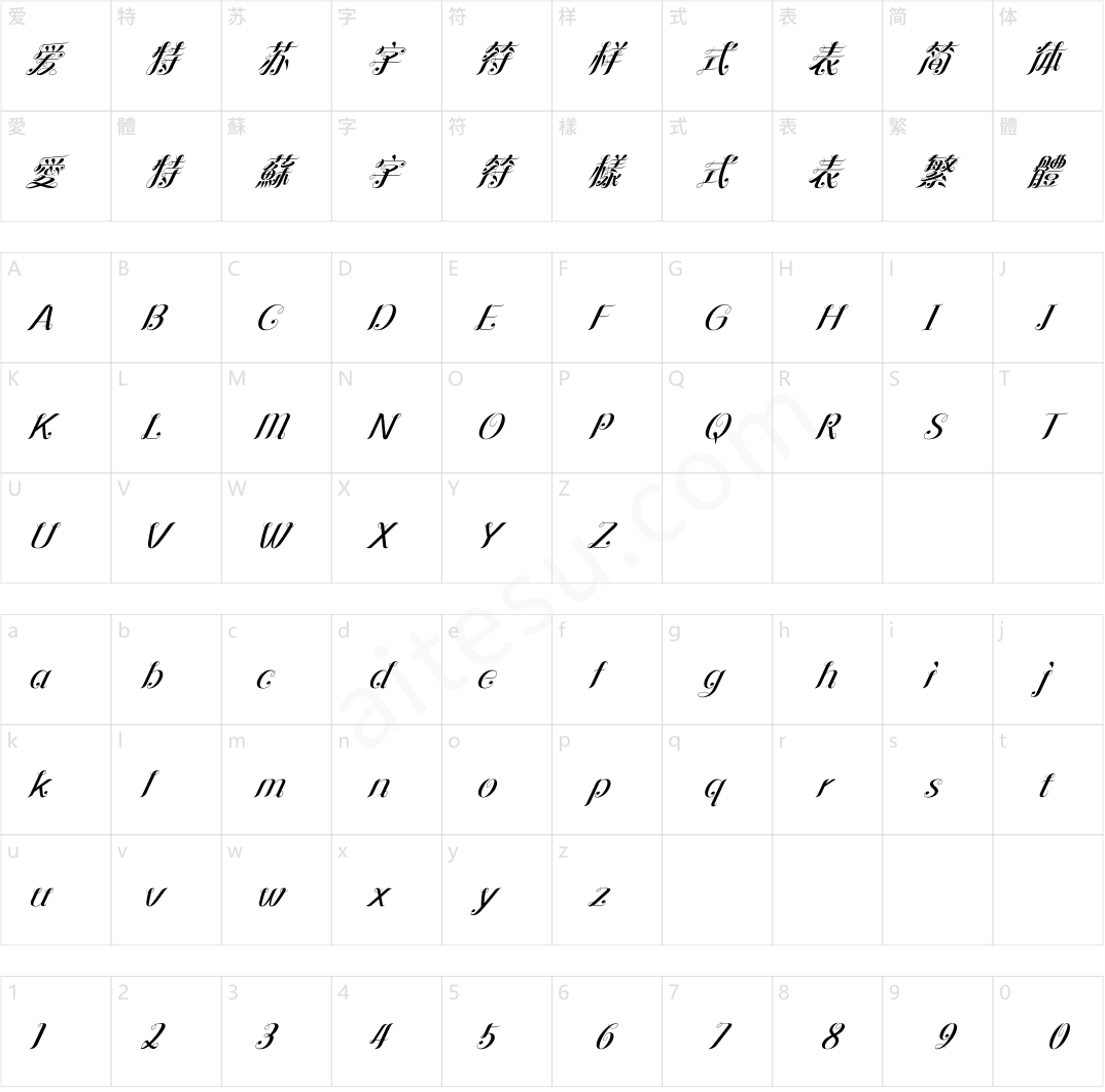 方正罗曼斜体 简繁 ExtraBold