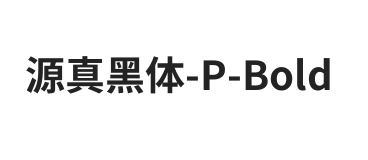 源真黑体 P Bold