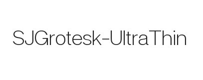 SJGrotesk UltraThin