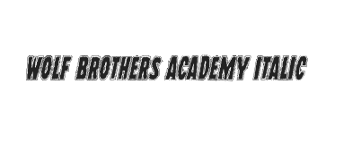 Wolf Brothers Academy Italic