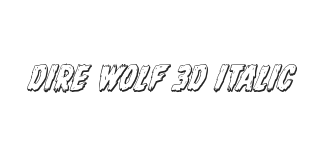 Dire Wolf 3D Italic